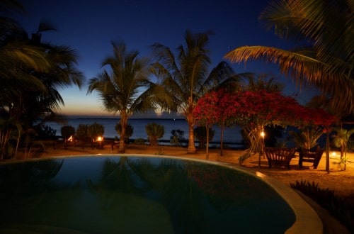 Lisa Pool Dusk at Milele Villas, Zanzibar. Travel with World Lifetime Journeys