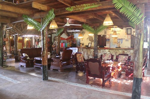 Lobby at reception at Samaki Lodge, Zanzibar. Travel with World Lifetime Journeys