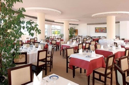 Main restaurant at Paraiso de Albufeira Aparthotel on Algarve coast, Portugal. Travel with World Lifetime Journeys