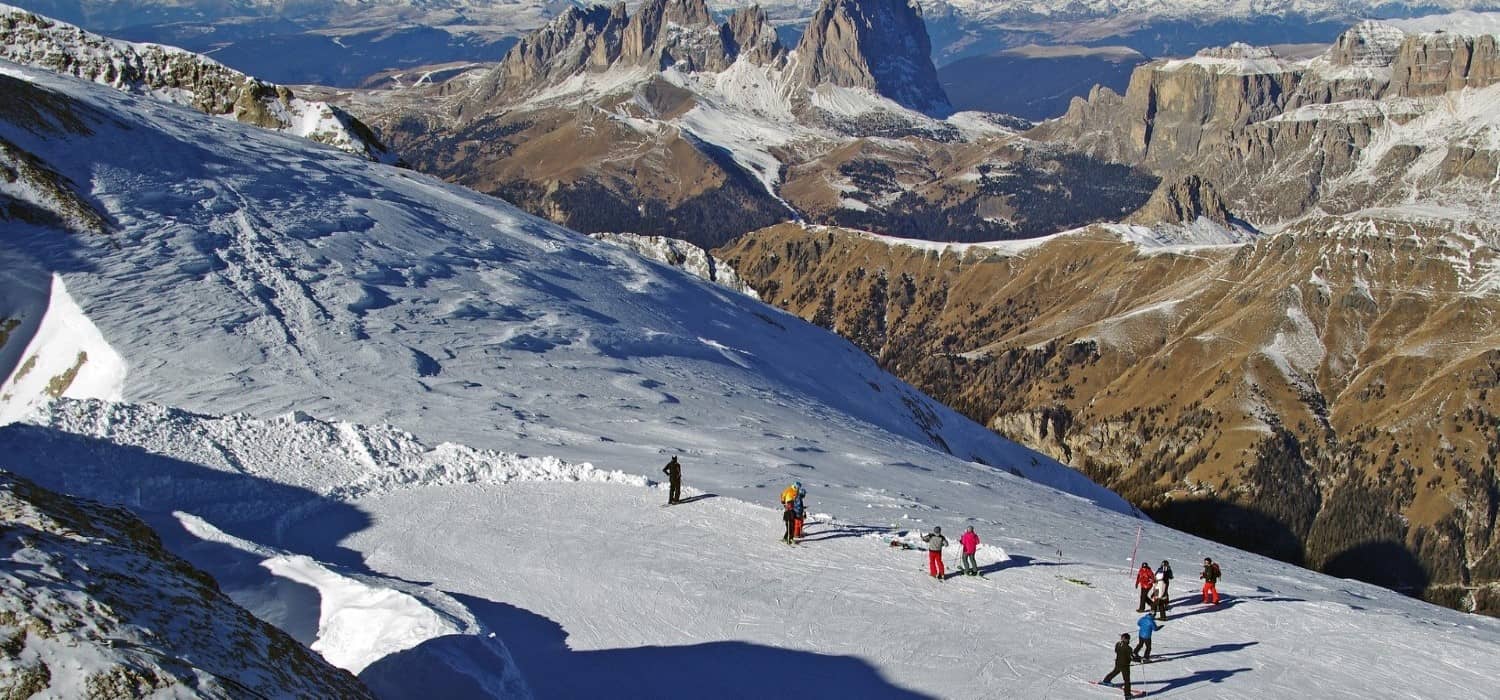 Marmolada ski area in Italy. Travel with World Lifetime Journeys