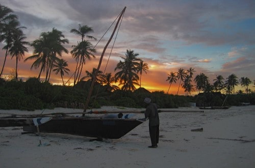 Matemwe beach sunset Che Che Vule Villa, Zanzibar. Travel with World Lifetime Journeys