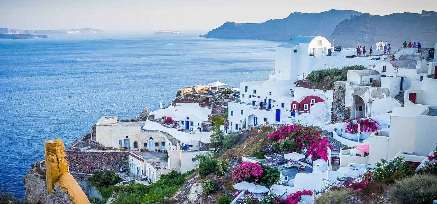 Oia village on Santorini Island, Greece. Travel with World Lifetime Journeys