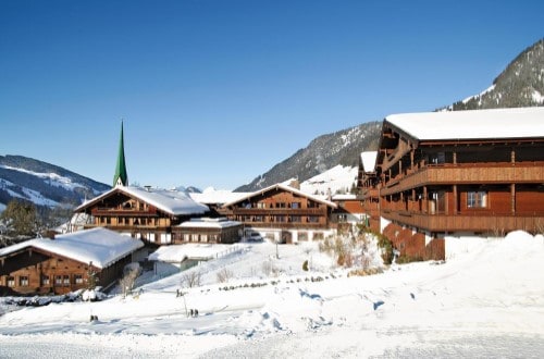 Outside view at Romantik Hotel Boglerhof in Alpbach, Austria. Travel with World Lifetime Journeys