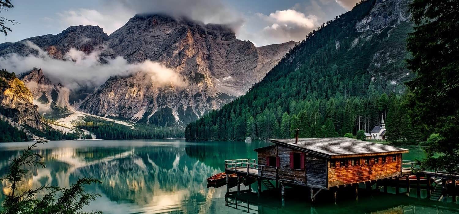 Pragser Wildsee Lake in northern Italy. Travel with World Lifetime Journeys