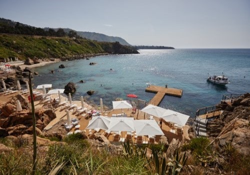 Private sea area at Cefalu Resort, Sicily. Travel with World Lifetime Journeys
