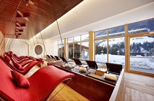 Relaxing area at Hotel Alpbacherhof in Alpbach, Austria. Travel with World Lifetime Journeys