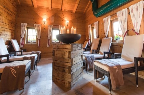 Relaxing area at Romantik Hotel Boglerhof in Alpbach, Austria. Travel with World Lifetime Journeys