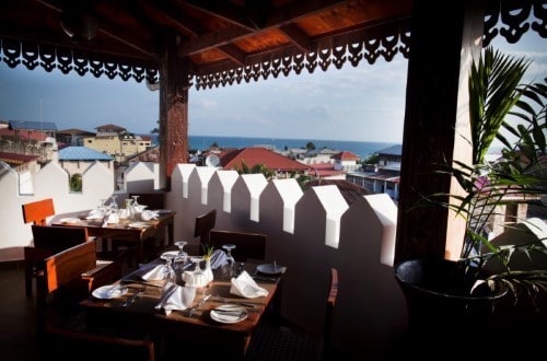 Restaurant at DoubleTree Stone Town, Zanzibar. Travel with World Lifetime Journeys