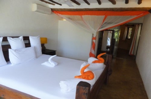Romantic double bed at the Zanzibari Nungwi, Zanzibar. Travel with World Lifetime Journeys