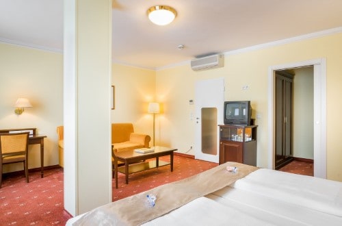Room view at Hotel Prinz Eugen in Vienna, Austria. Travel with World Lifetime Journeys