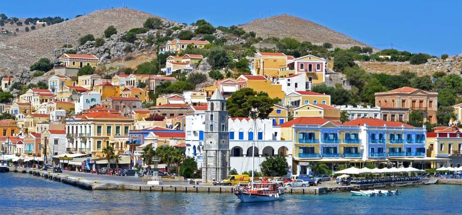 Simi city in Greece. Travel with World Lifetime Journeys