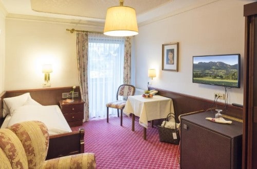 Single room at Hotel Alpbacherhof in Alpbach, Austria. Travel with World Lifetime Journeys