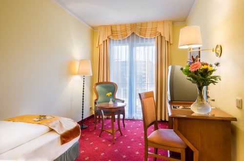 Single room view at Hotel Prinz Eugen in Vienna, Austria. Travel with World Lifetime Journeys