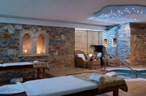 Spa area at St. Nicolas Bay Resort Hotel & Spa in Agios Nikolaos, Crete. Travel with World Lifetime Journeys
