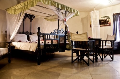 Standard double bed room at Palumbo Kendwa, Zanzibar. Travel with World Lifetime Journeys