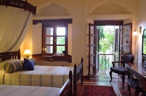Standard twin room at Zanzibar Serena Hotel in Stone Town. Travel with World Lifetime Journeys