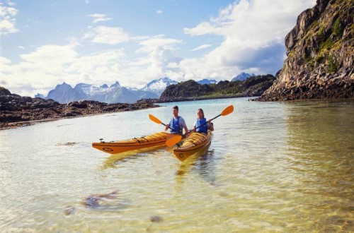 Stay active and explore Norwegian nature with kayaking, hikes, walks and boat tours Northern Lights round voyage. Travel with World Lifetime Journeys