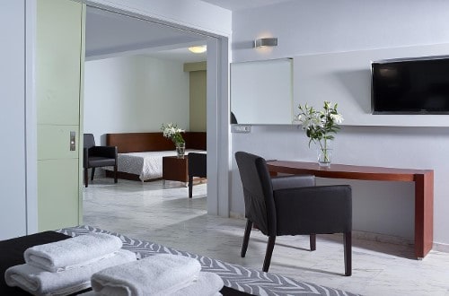 Suite at Hotel Eleftheria in Chania area, Crete. Travel with World Lifetime Journeys