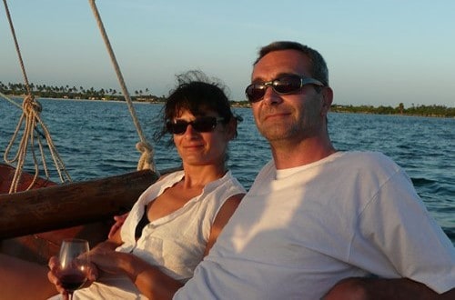 Sunset Cruise relaxing on the boat in Zanzibar. Travel with World Lifetime Journeys