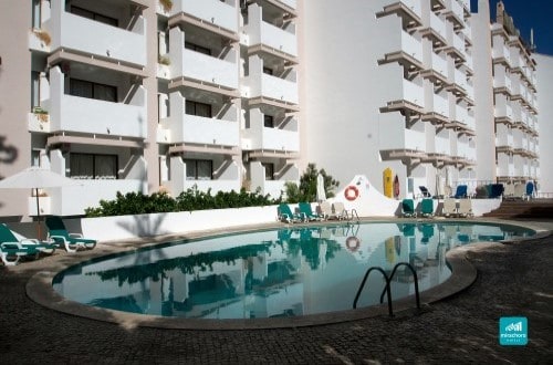 Swimming pool at Mirachoro I Apartments in Albufeira on Algarve Coast, Portugal. Travel with World Lifetime Journeys