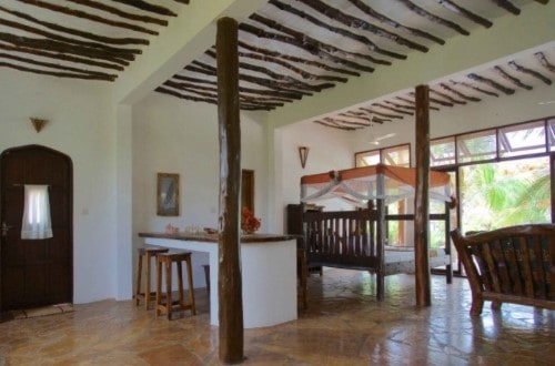 Tatu Lounge Room at Milele Villas, Zanzibar. Travel with World Lifetime Journeys
