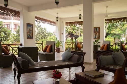 Terrace at DoubleTree by Hilton Nungwi, Zanzibar. Travel with World Lifetime Journeys