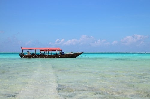 Tourist boat for excursions in Zanzibar. Travel with World Lifetime Journeys