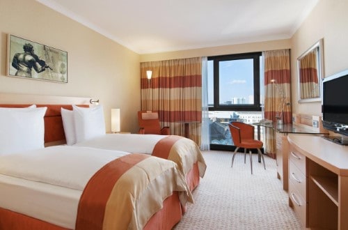 Twin room at Hilton Vienna Hotel in Vienna, Austria. Travel with World Lifetime Journeys