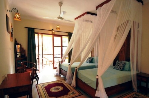 Twin room at Sunset Kendwa in Zanzibar. Travel with World Lifetime Journeys
