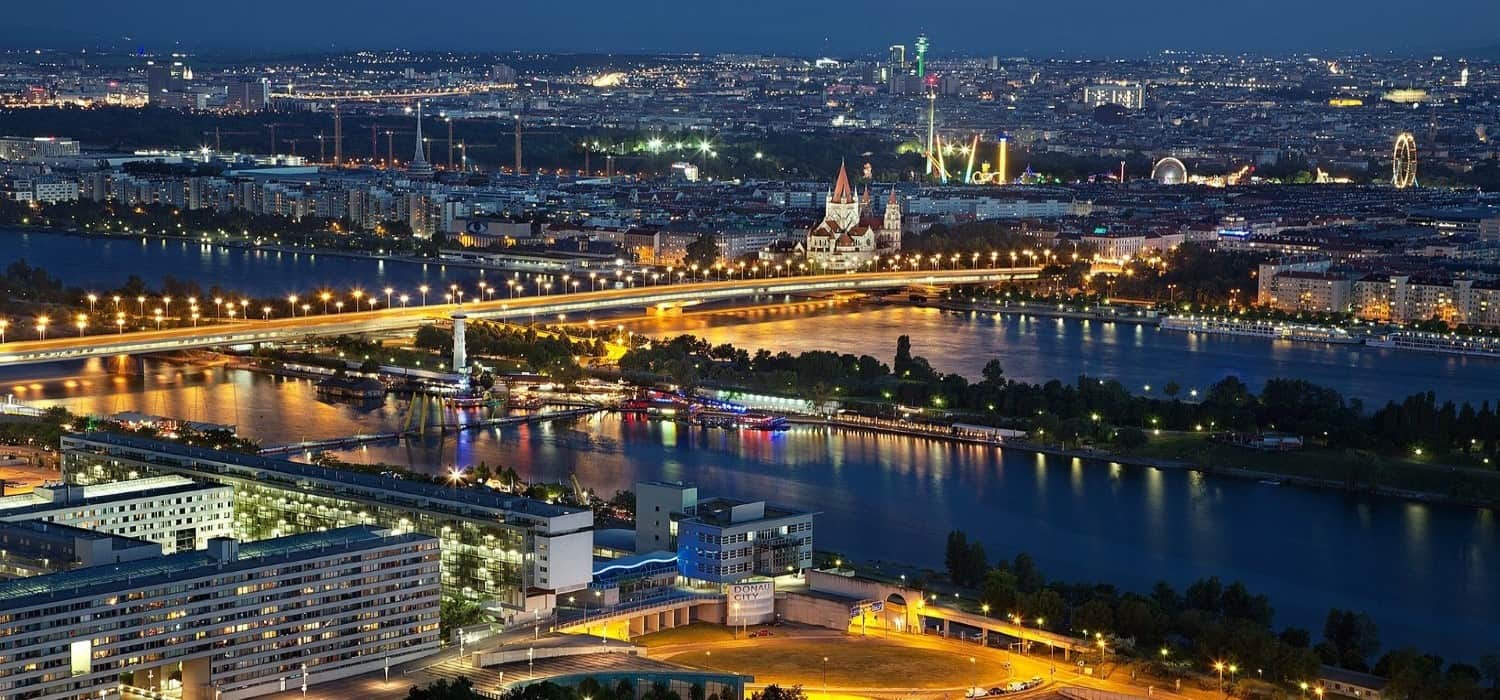Vienna by night, Austria. Travel with World Lifetime Journeys