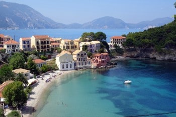 Beautiful Assos Village on Kefalonia Island, Greece. Travel with World Lifetime Journeys