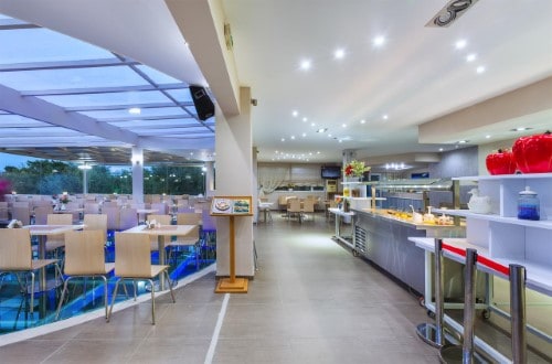 Buffet restaurant at Anna Hotel in Halkidiki, Greece. Travel with World Lifetime Journeys