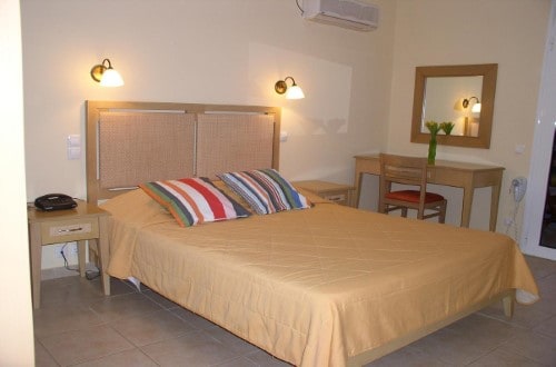 Double room at Astra Village Hotel in Kefalonia, Greece. Travel with World Lifetime Journeys