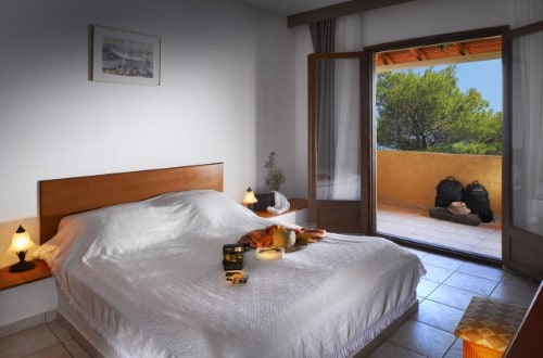 Double room at Elea Village in Halkidiki, Greece. Travel with World Lifetime Journeys