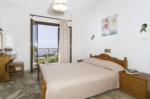 Double room at Karavados Beach Hotel in Kefalonia Island, Greece. Travel with World Lifetime Journeys