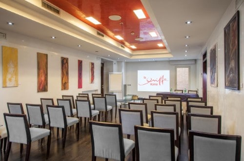 Conference room at Hotel La Griffe Roma in Rome, Italy. Travel with World Lifetime Journeys