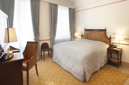 Double room at Grand Hotel Cravat in Luxembourg city. Travel with World Lifetime Journeys