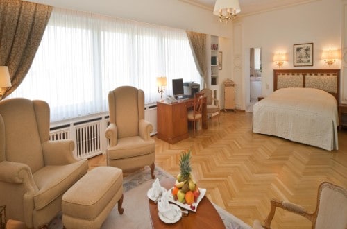 Double room at Grand Hotel Cravat in Luxembourg city. Travel with World Lifetime Journeys