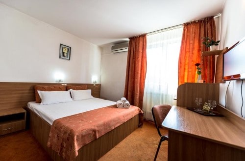 Double room at Hotel Est in Bucharest, Romania. Travel with World Lifetime Journeys