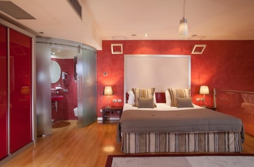 Double room at Hotel La Griffe Roma in Rome, Italy. Travel with World Lifetime Journeys
