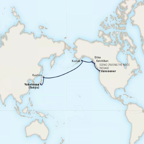 North Pacific Crossing Cruise Itinerary. Travel with World Lifetime Journeys