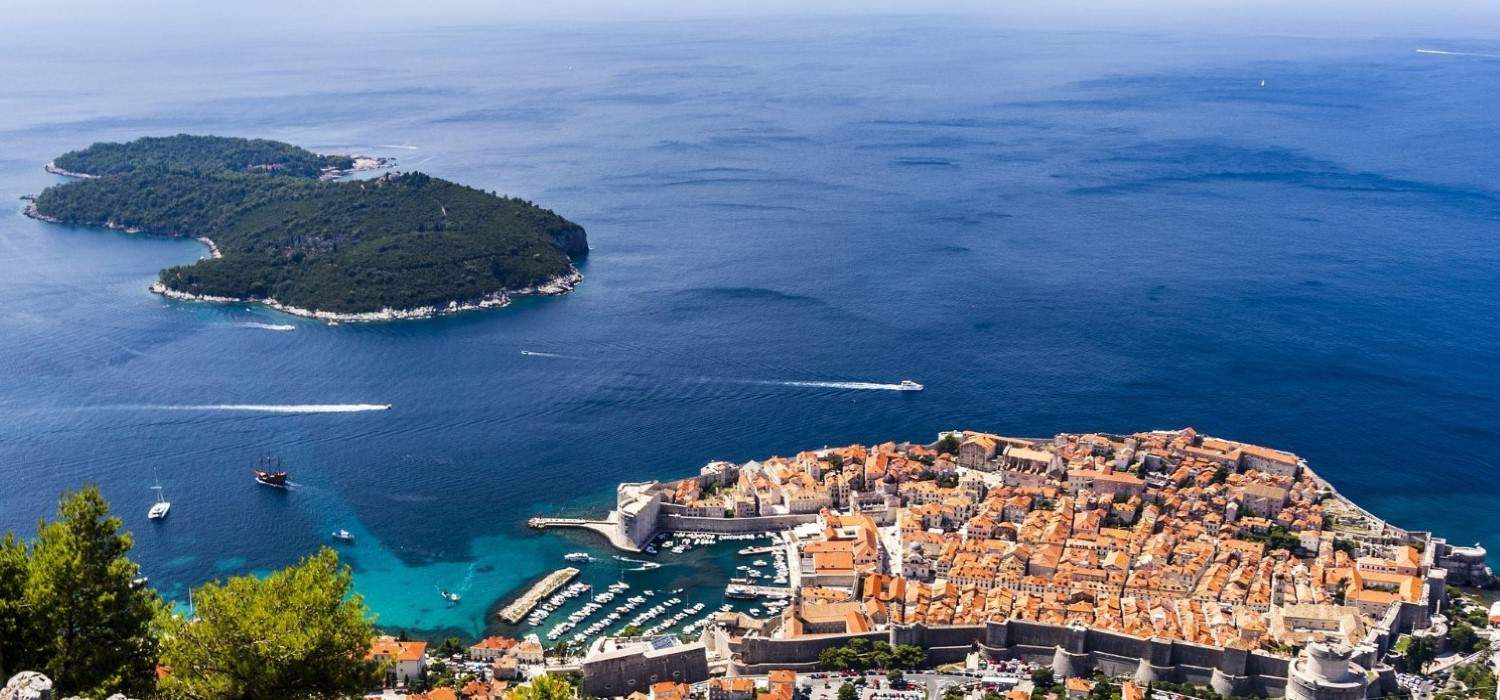 Air view of Dubrovnik, Croatia. Travel with World Lifetime Journeys