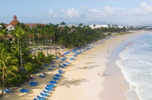 Airview of the beach at Occidental Caribe. Travel with World Lifetime Journeys in Punta Cana, Dominican Republic