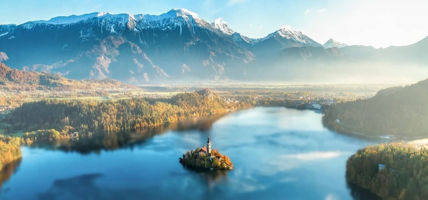 Beautiful Bled lake in Slovenia. Travel with World Lifetime Journeys