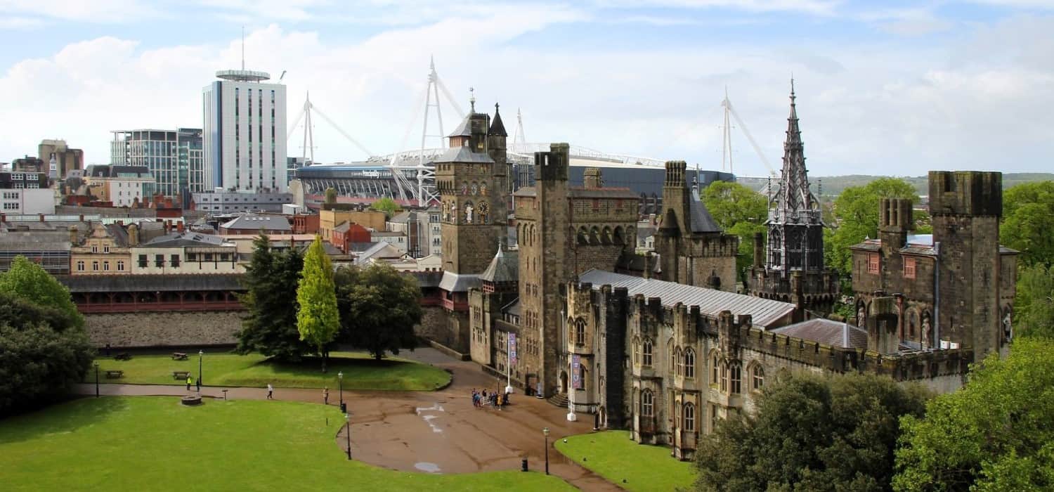 Castle in Cardiff, Wales. Travel with World Lifetime Journeys