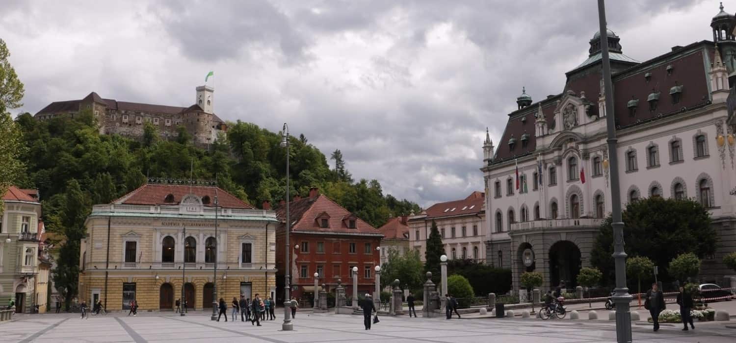 Center of Ljubljana, Slovenia. Travel with World Lifetime Journeys