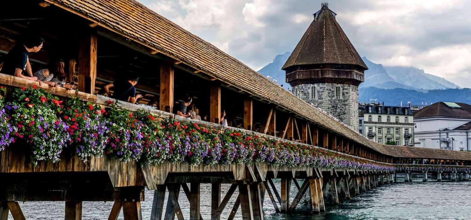 Chapel Bridge in Lucerne, Switzerland. Travel with World Lifetime Journeys
