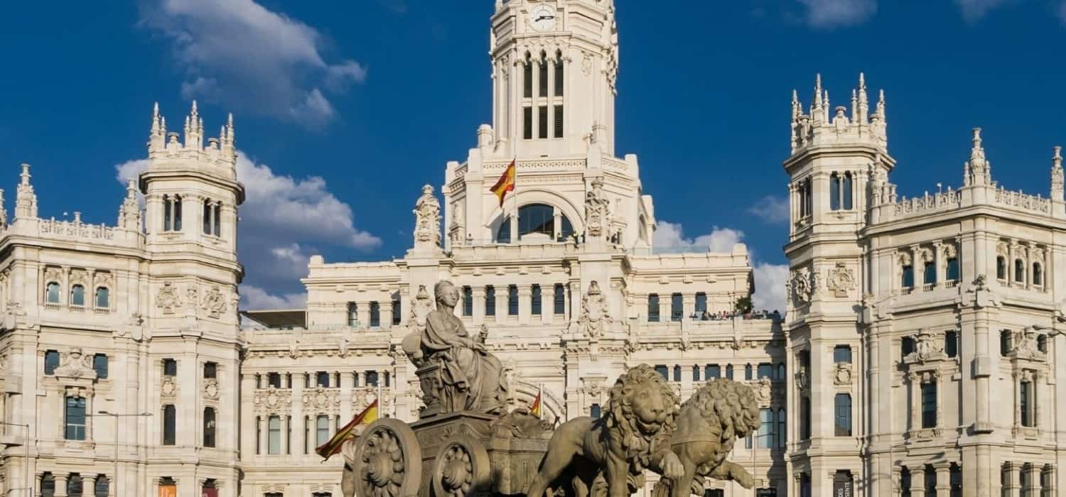Cibeles Palace in Madrid, Spain. Travel with World Lifetime Journeys