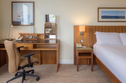 Deluxe double corner room at Hilton Dublin Airport in Ireland. Travel with World Lifetime Journeys