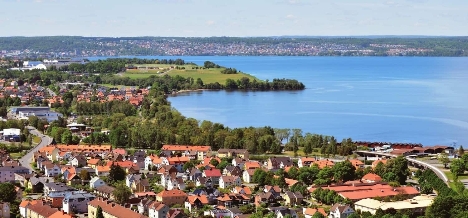 Huskvarna panorama in Sweden. Travel with World Lifetime Journeys
